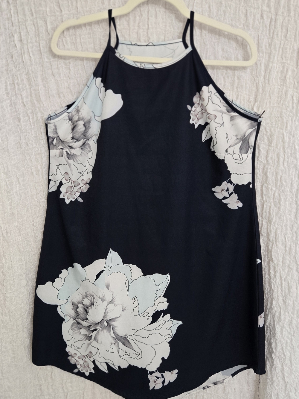 Size Xl Women’s Navy Floral Halter Slip‎ Dress